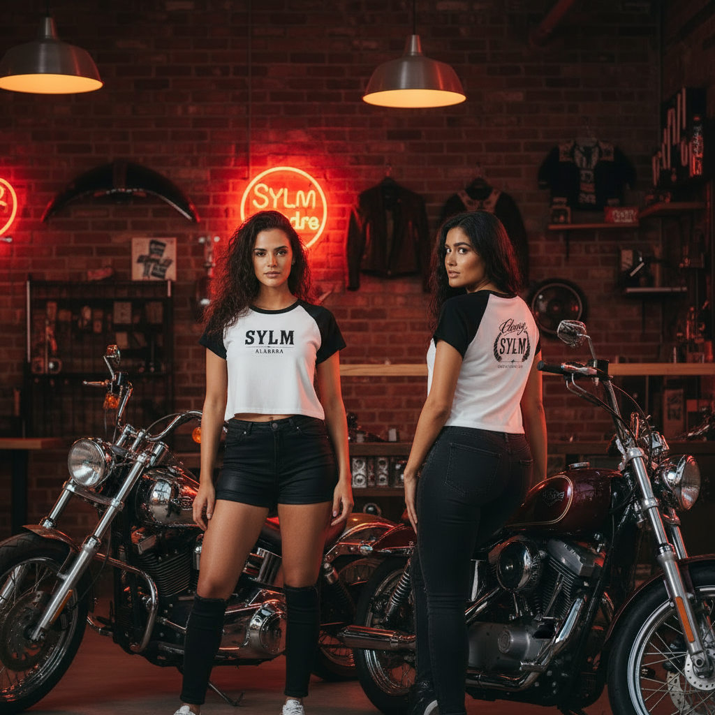 Women’s Classy with an edge micro rib raglan baby tee